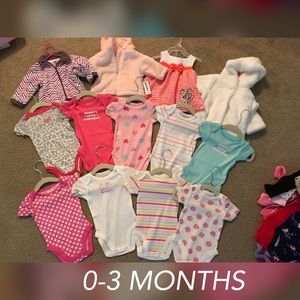Brand New Baby Girls Clothes 0-3 Months!